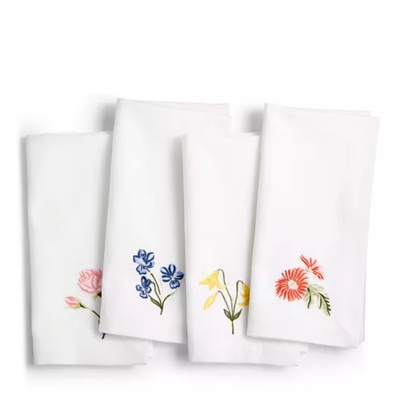 Martha Stewart CollectionFloral Napkins, Set of 4 - Picture 2 of 5